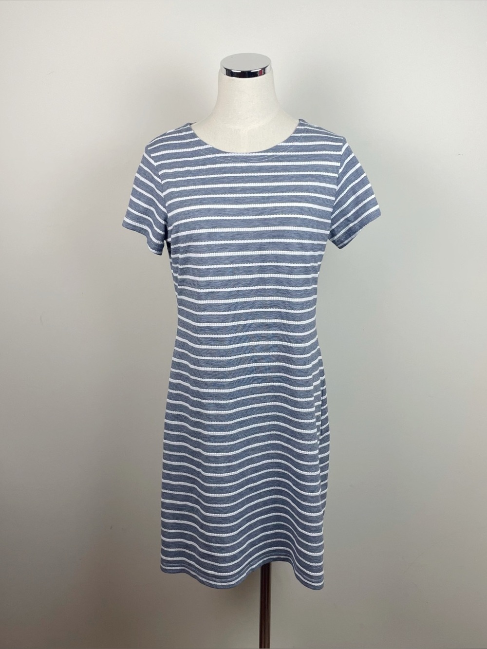 Sail To Sable STS Black White Stripe Dress Women Large Nautical Preppy